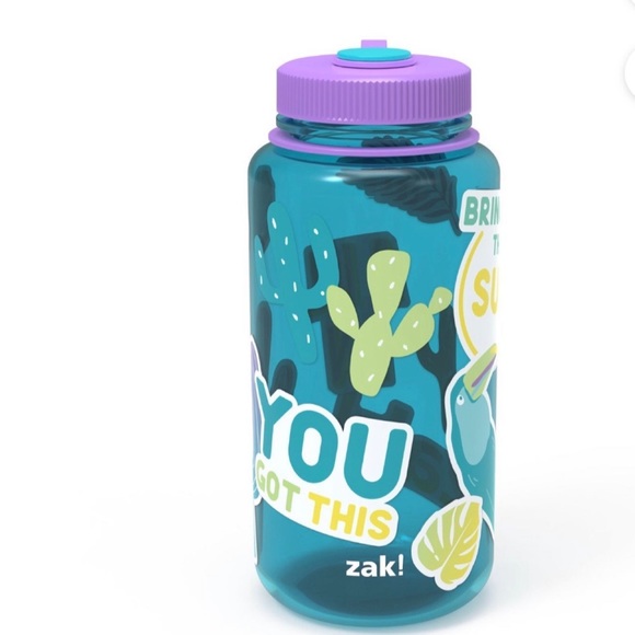 🆕 Zak Bundle Set of (2) “Stick with Me”Summer Express Yourself Water Bottles - Picture 3 of 7